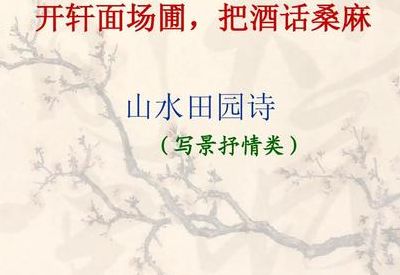 开轩面场圃（开轩面场圃的轩什么意思）