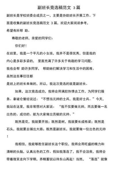 副班长是什么意思（副班长是什么意思网上）