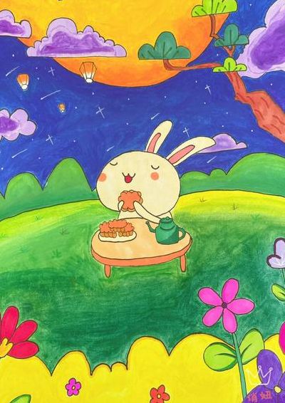 幼儿中秋图画(儿童中秋画画配简要文字？)