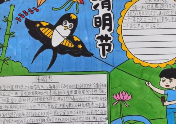 清明手抄报简单易画（清明手抄报简单易画二年级图片）