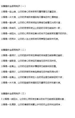 父爱是什么（父爱是什么即使什么也什么）