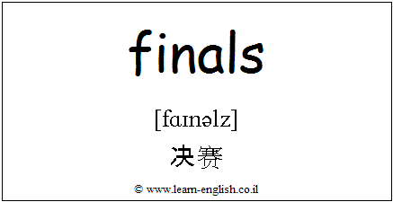 决赛英文（决赛英文短语）