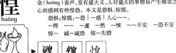 惶组词语（惶组词语和部首）