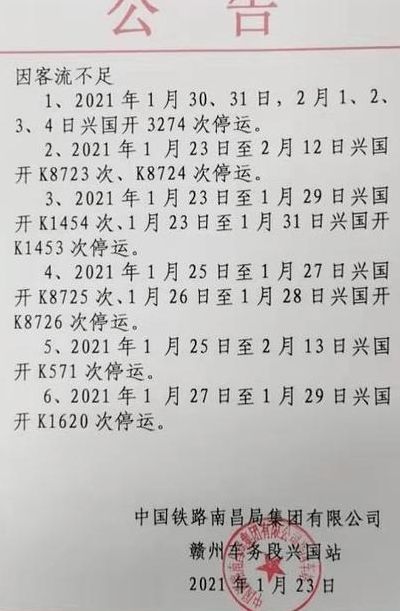 最新火车停运通知（最新火车停运通知13日）
