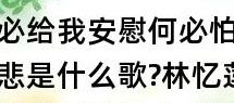 不必给我安慰何必怕我伤悲什么歌（不必给我安慰何必怕我伤悲什么歌抖音上面的）