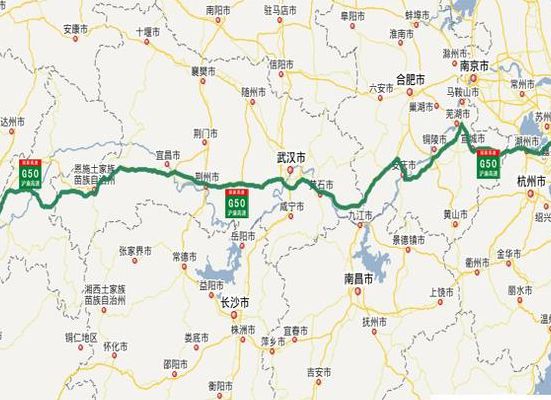 沪渝高速公路地图（沪渝高速路线查询）