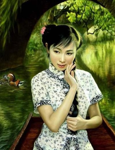 东方女神油画（东方神女女鬼油画）