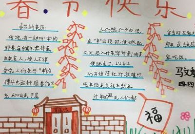 春节手抄报版面设计图（春节手抄报 版面）