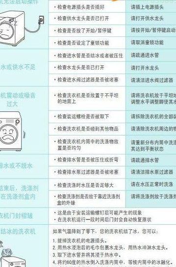 洗衣机常见故障维修（洗衣机常见故障维修e6）