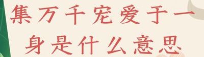 什么万千（什么万千宠爱于一身）
