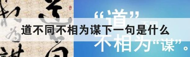 道不同不相为谋的意思（道不同不相为谋 下一句）