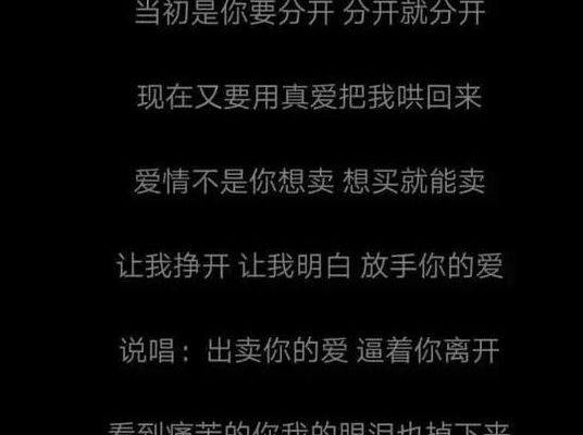 当初是你要分开（当初是你要分开是什么歌）