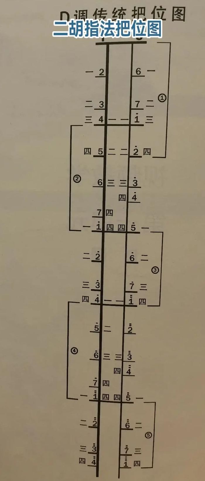 二胡入门指法（二胡入门指法图解 自学）