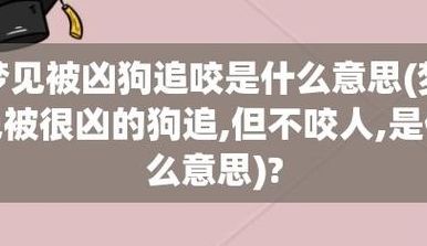 梦到狗对我很凶想咬我（梦到狗对我很凶想咬我有人帮助拦着）