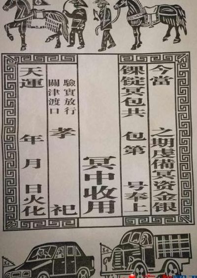 冥钱包袱封面书写格式（封包冥币怎么写）
