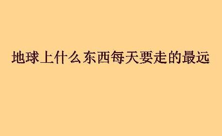 地球上什么东西每天走的距离最远（地球上每天谁走的最远）