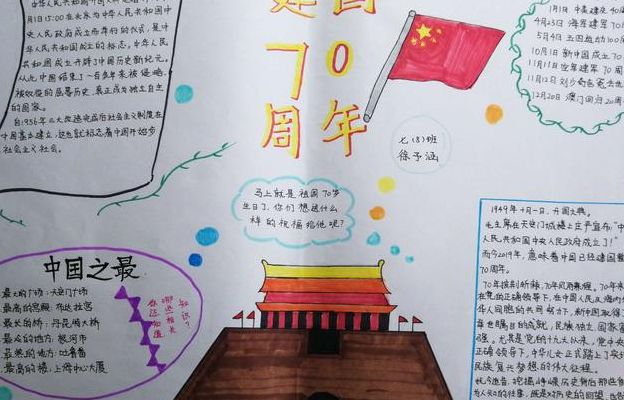 建国70周年手抄报内容资料（建国70 周年手抄报文字）