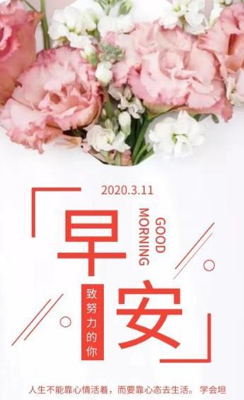 每日一签励志早安（2020年每日一签早安个性日历）