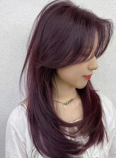 葡萄紫头发图片女（葡萄紫头发效果图）