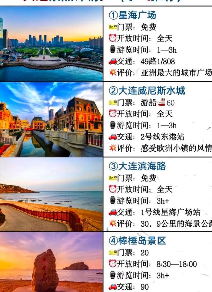 大连旅游必去景点排名（大连旅游景点排行榜）