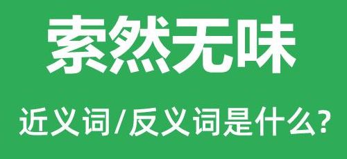 索然无味（索然无味的反义词）