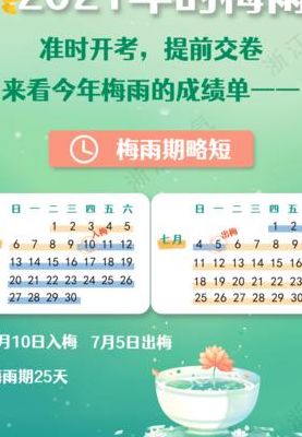 2021年入梅和出梅时间日历网（2020年入梅和出梅时间日历网）