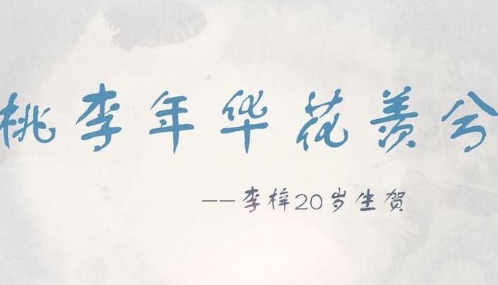 桃李年华（桃李年华,花羡兮译）