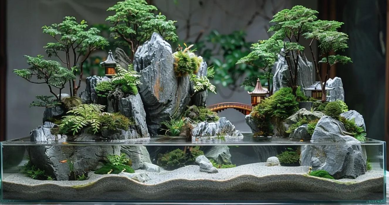 鱼缸造景（鱼缸造景假山制作）