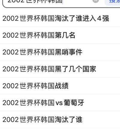 2002年世界杯韩国队（2002年世界杯韩国队战绩）