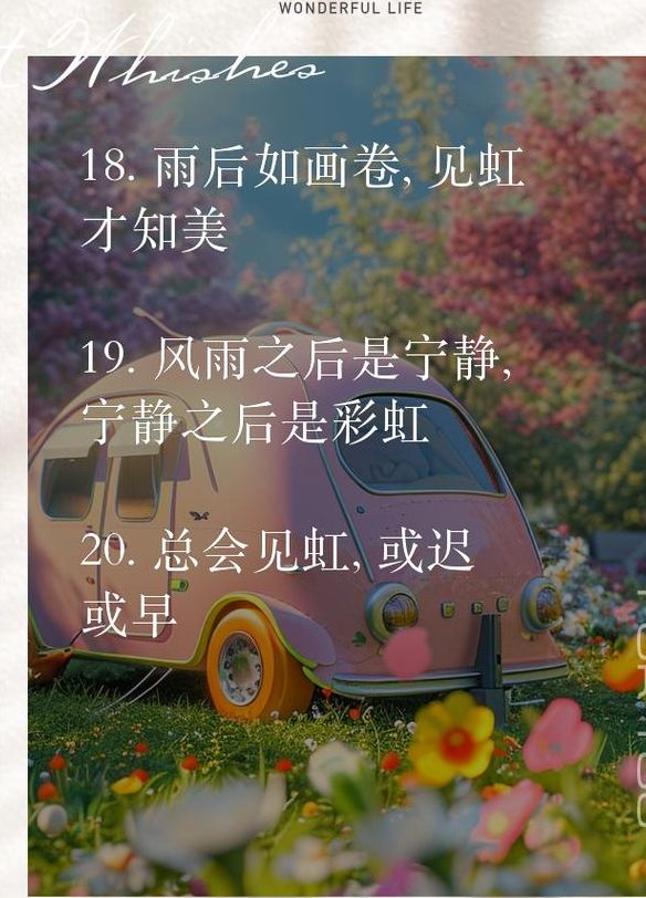 风雨过后见彩虹的句子（风雨过后见彩虹的文案）