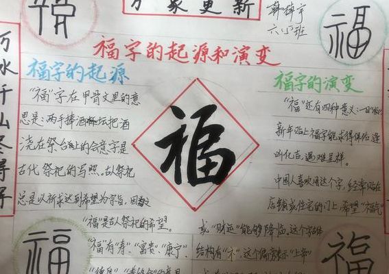 福字的起源和演变50字（福字的起源和演变及故事小报）