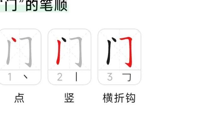 门的笔画顺序（广的笔画顺序）