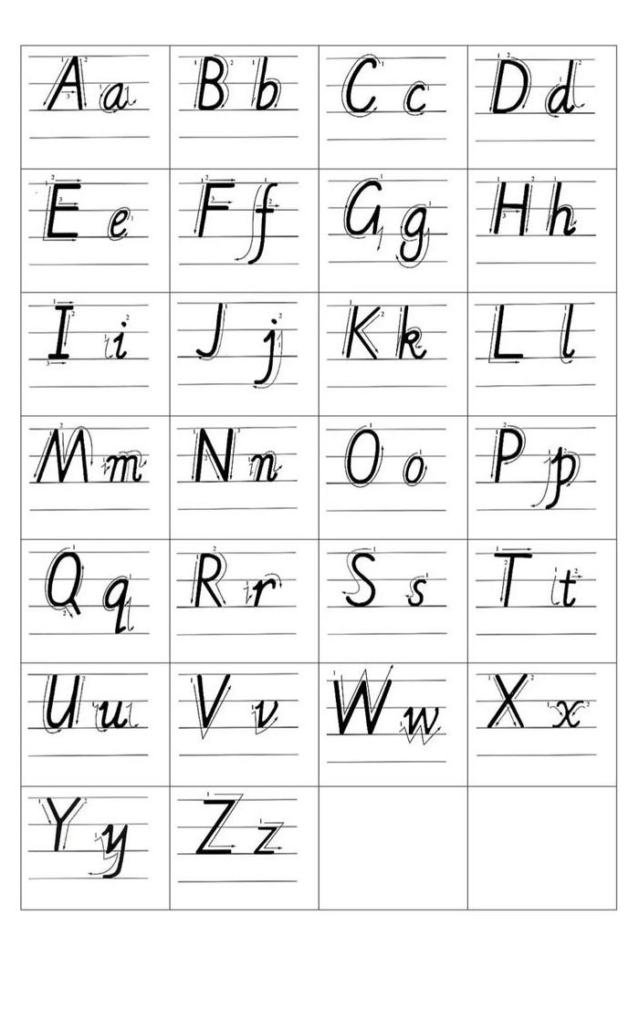 24个字母大小写（24个字母大小写格式表）