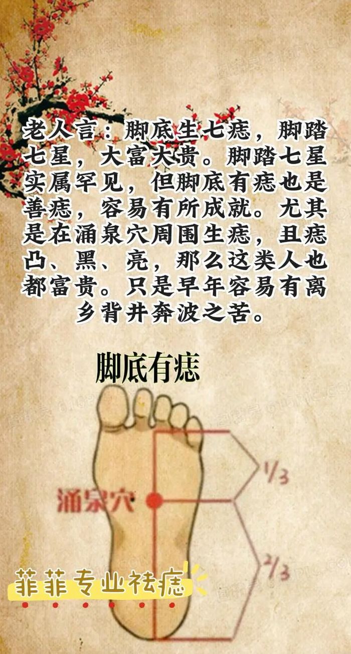 男人足下痣图解对照表图（男人脚下有痣的寓意）