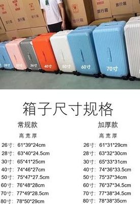 箱子大小型号对照表图（箱子尺寸对照表）