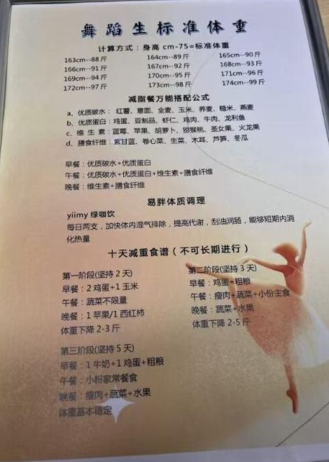 舞蹈室食谱对照表图（舞蹈室舞蹈）