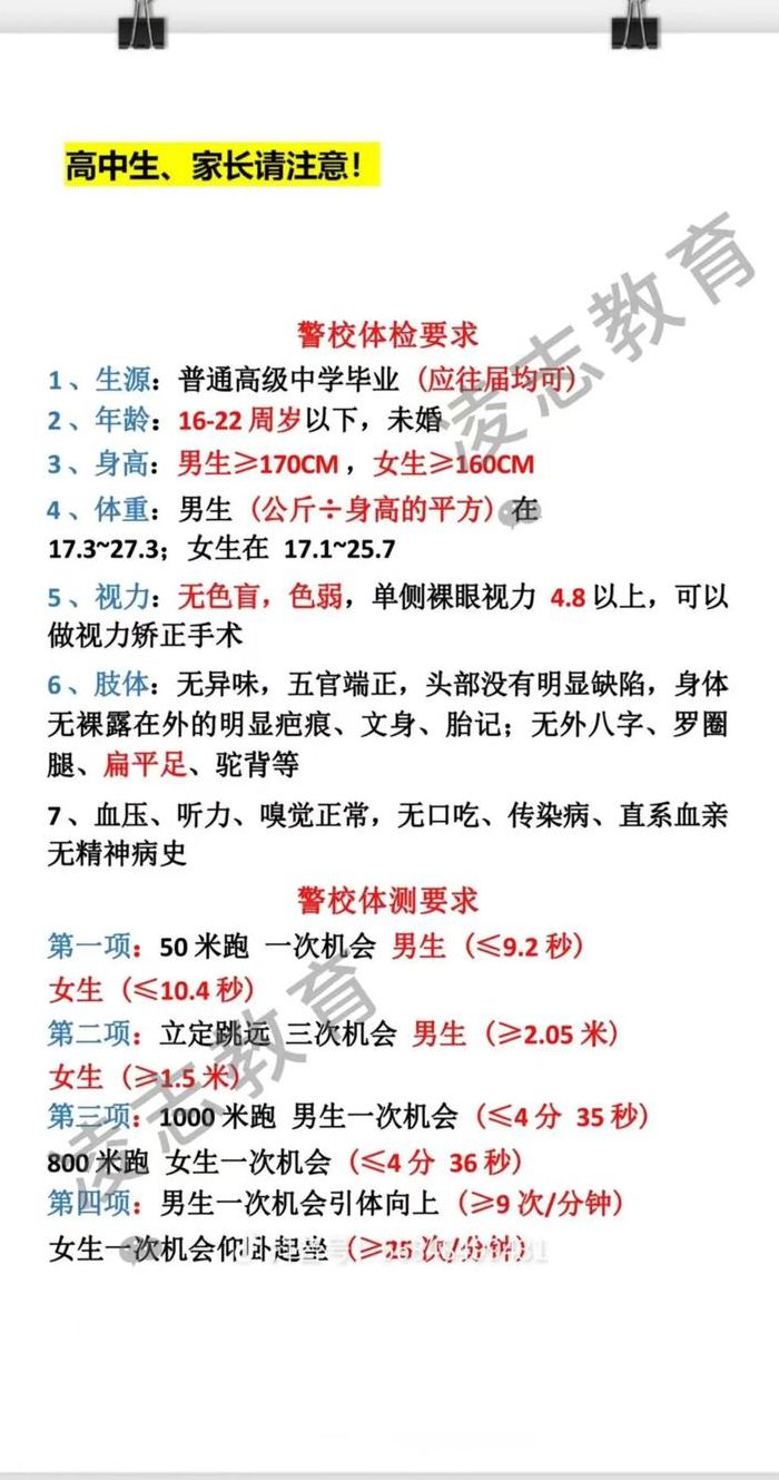 研究生体检标准（警校研究生体检标准）