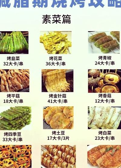 烧烤卡路里对照表图（烧烤100g热量）