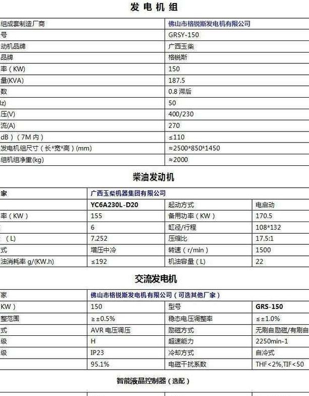 柴油发动机重量对照表图（柴油发动机规格型号大全）
