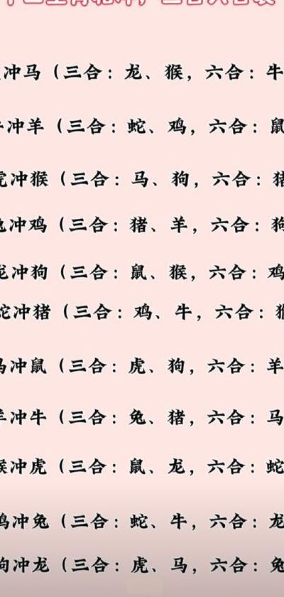 生肖八字命格对照表图（十二生肖八字属性命运）