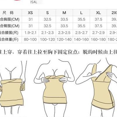 束身衣尺寸对照表图（束身衣能穿多长时间）
